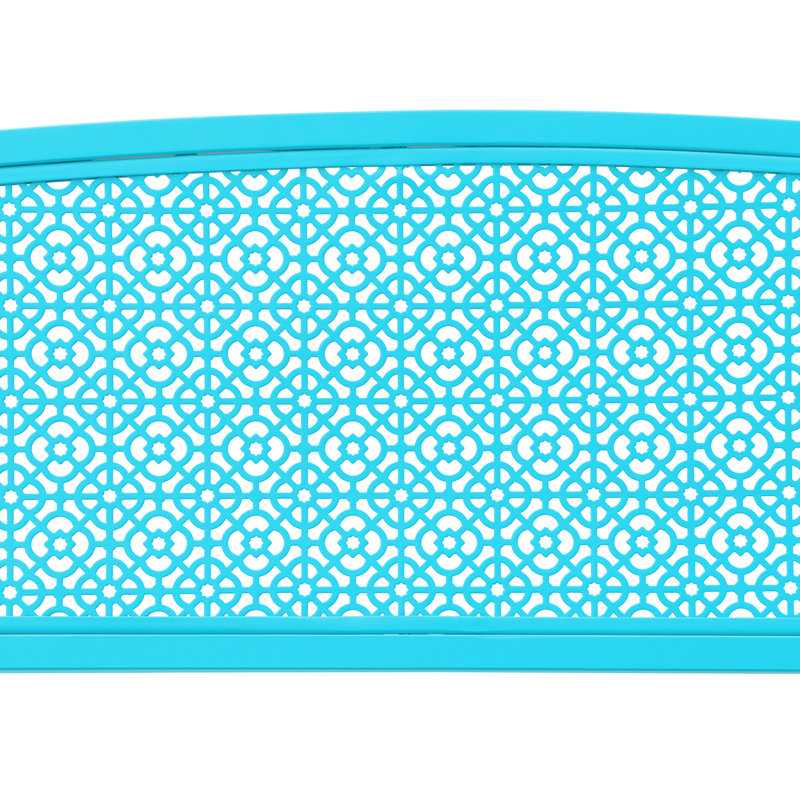Banc de jardin en métal, banc de jardin, causeuse de patio, banc de parc, Bleu