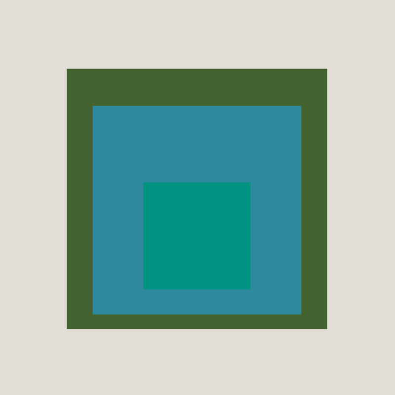 Square Series - vert, L 31 po x H 31 po, Toile tendue