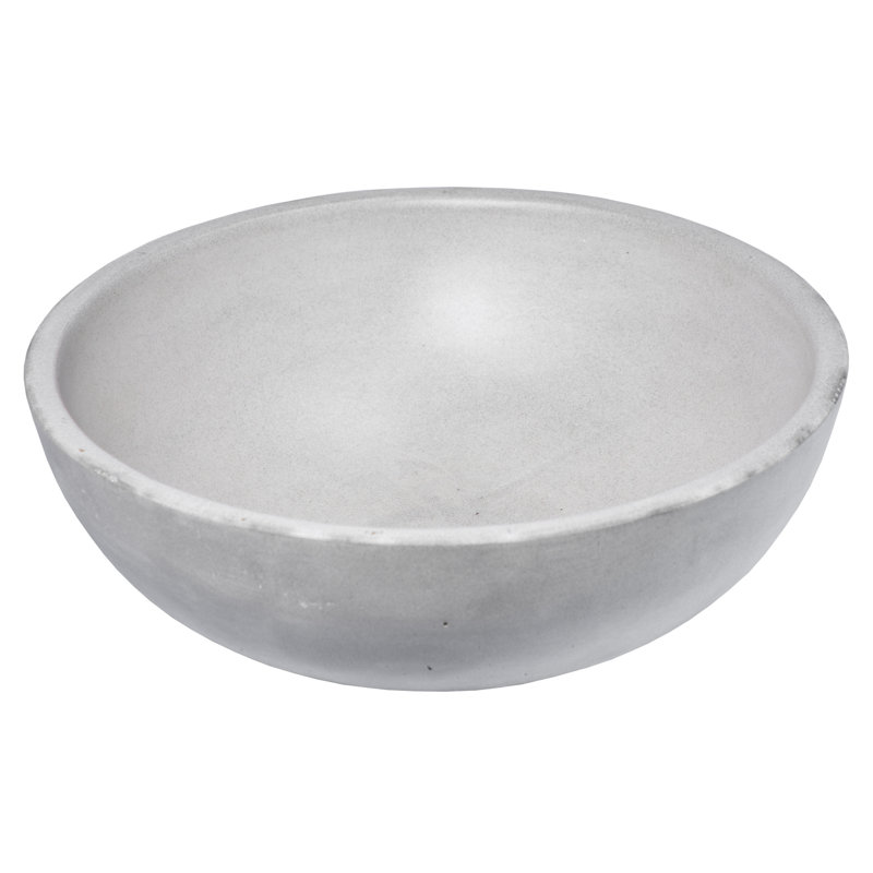 Eden Bath Eden 14.2'' Concrete Circular Bathroom Sink, Light Gray
