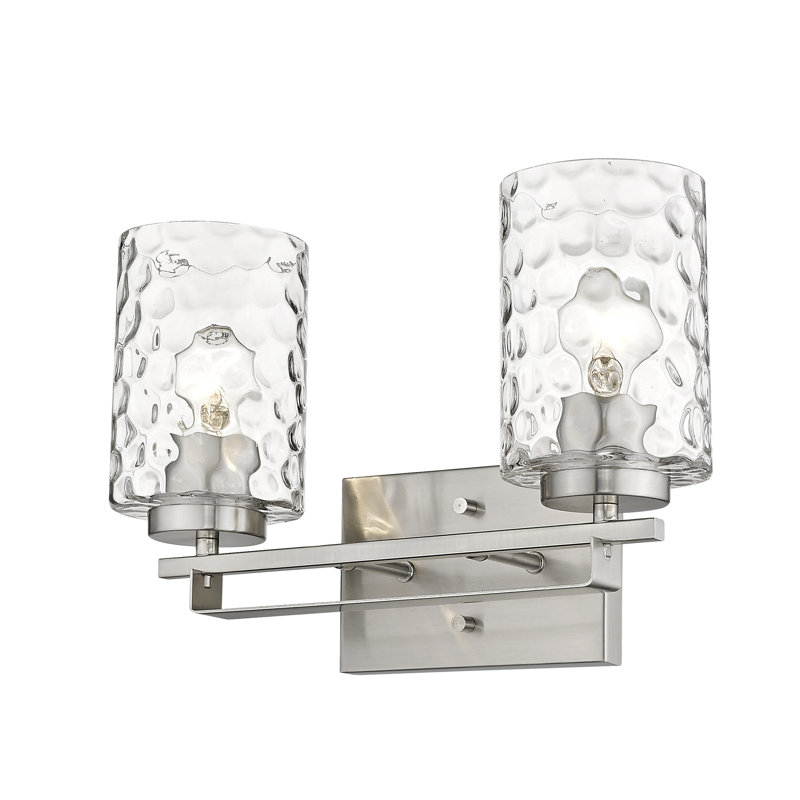 Éclairage pour meuble-lavabo à intensité variable à 2 lumières, Nickel satiné