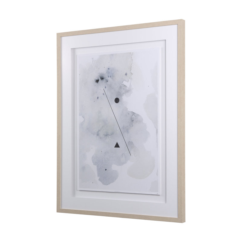 Equilibrium I a Hand Embelished Textured Framed Art Print Matted under Glass