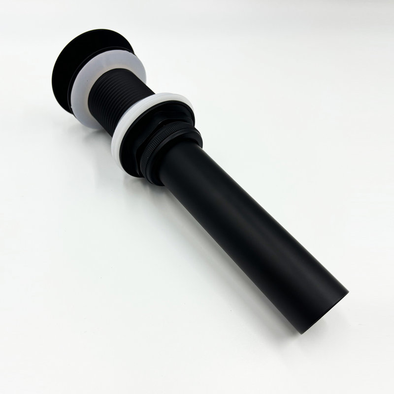 Wall Mounted Bathroom Sink Faucet, Matte Black With No Overflow Pop-Up Drain. Two Cross Handles For Precise Water Control. Splash Aerator A Quiet Supply. Brass And Stainless Steel Compositional