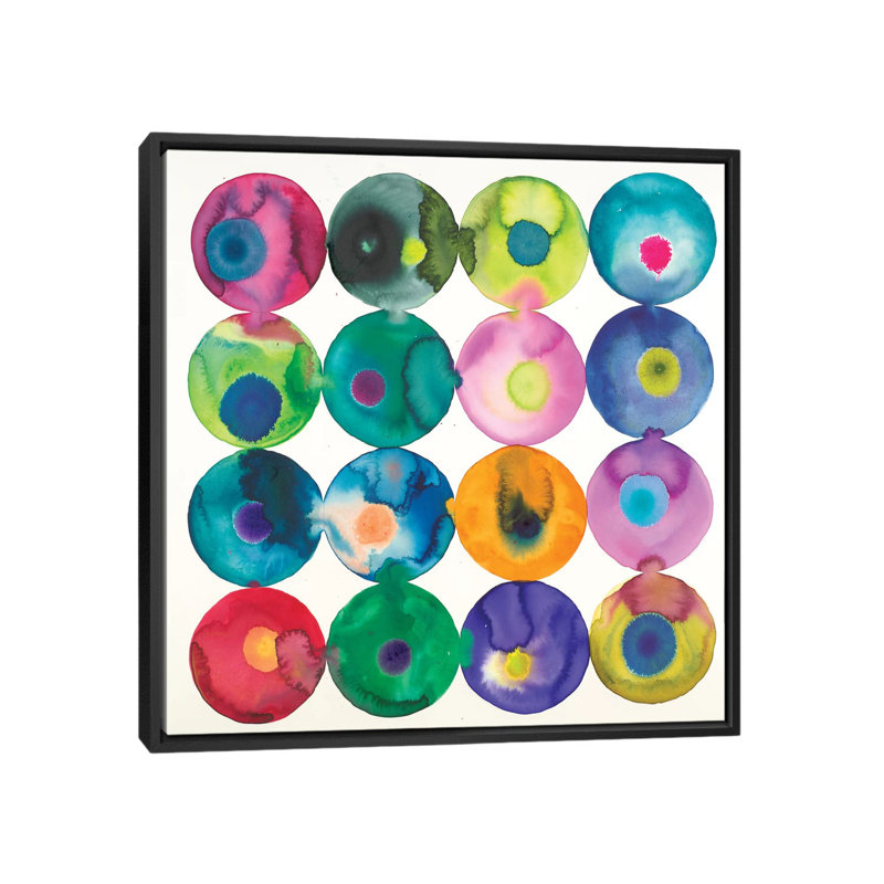 «Olives» par Laura Van Horne, impression sur toile, H 37 po x l 37 po x P 1,5 po, Toile avec cadre flottant noir