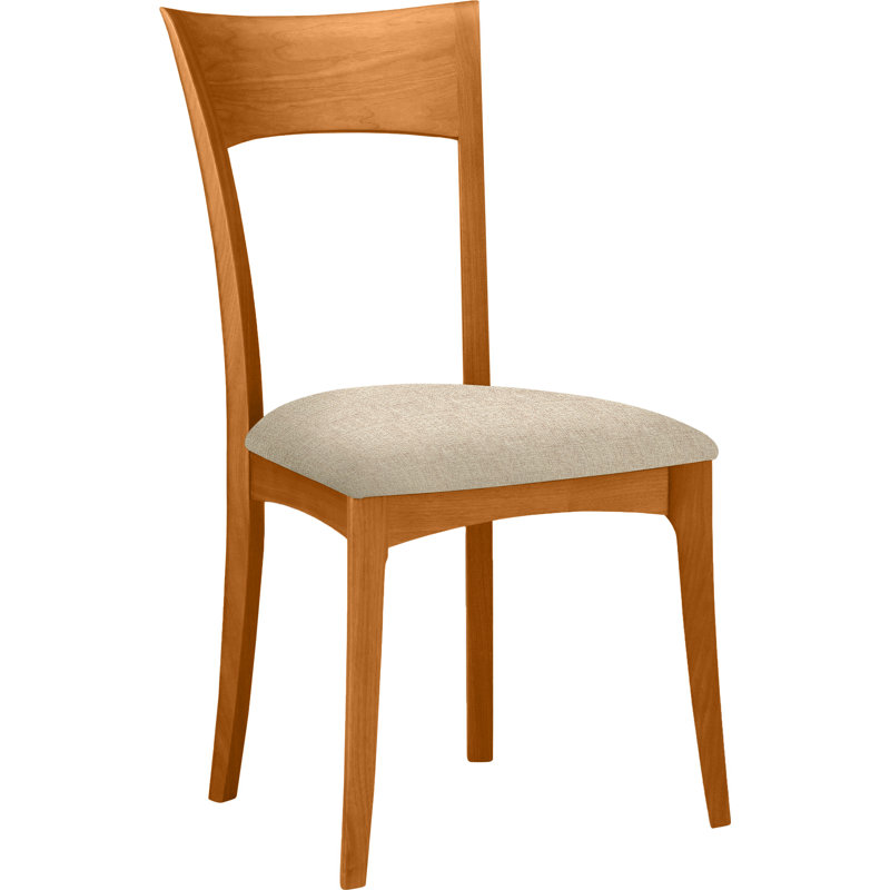 Ingrid Upholstered Side Chair, Natural Cherry, Hemp Fabric