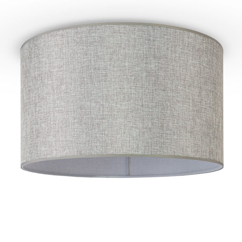 Danberry Fabric Flush Ceiling Light, Grey