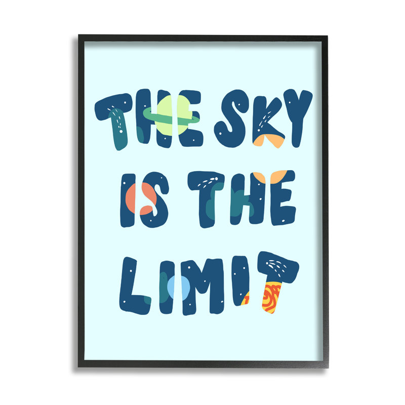 Sky Is The Limit, Giclée encadrée noir minuit, H 30 po x l 24 po