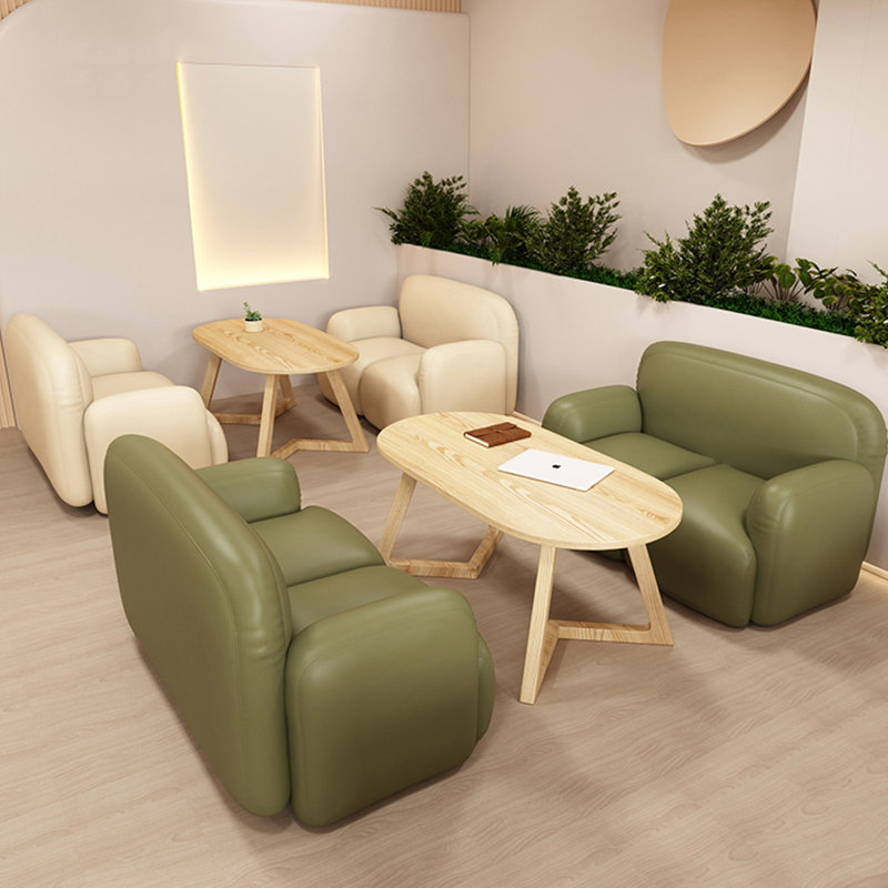 Causeuse Mimose, Similicuir vert