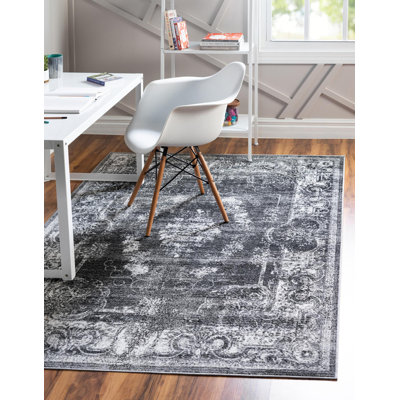 Tapis oriental gris anthracite Clevinger