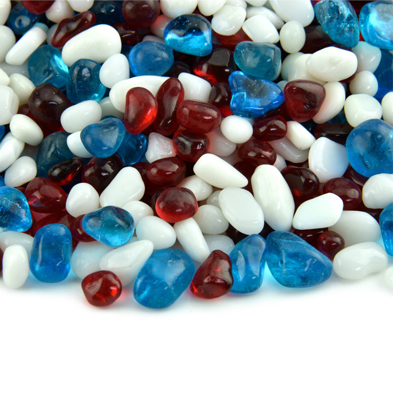 10 lb. Multicolor Decorative Fire Glass Dots