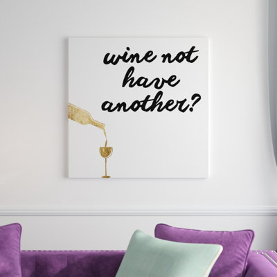 Wine Sentiment VII by Anna Hambly - Wrapped Canvas Print