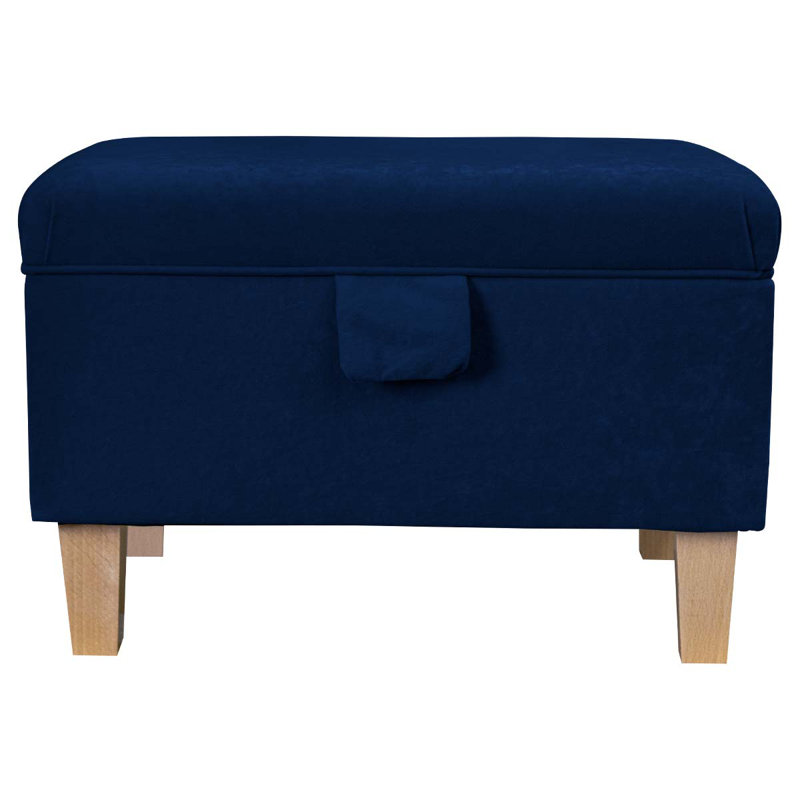 50.8cm Wide Rectangle Solid Colour Footstool Ottoman with Storage