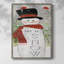 «Snowman Let It Snow», reproduction encadrée - bois massif-805168059