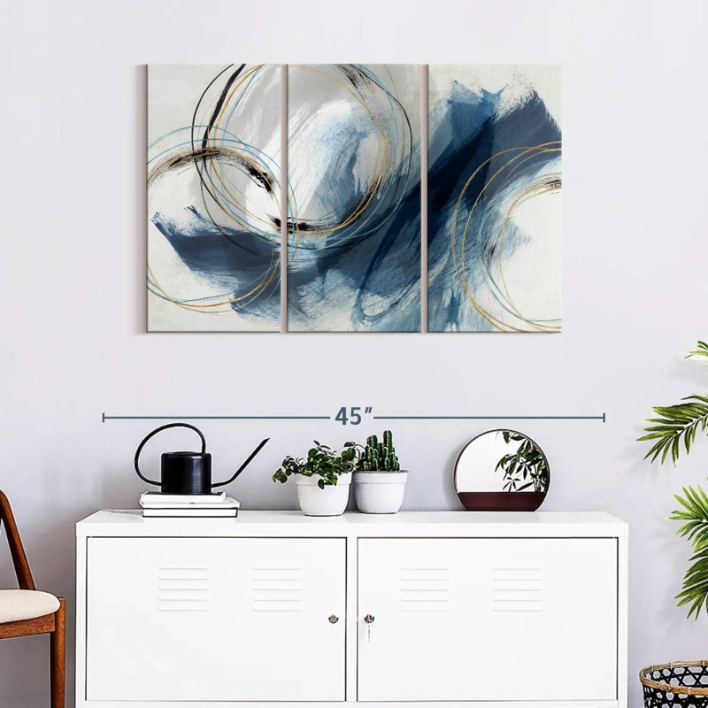 Detour On Canvas 3 Pieces Set, 24" H x 38" W x 1.25" D