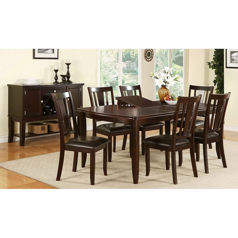 Ensemble de 2 chaises d'appoint simples et contemporaines au fini brun, Marron foncé
