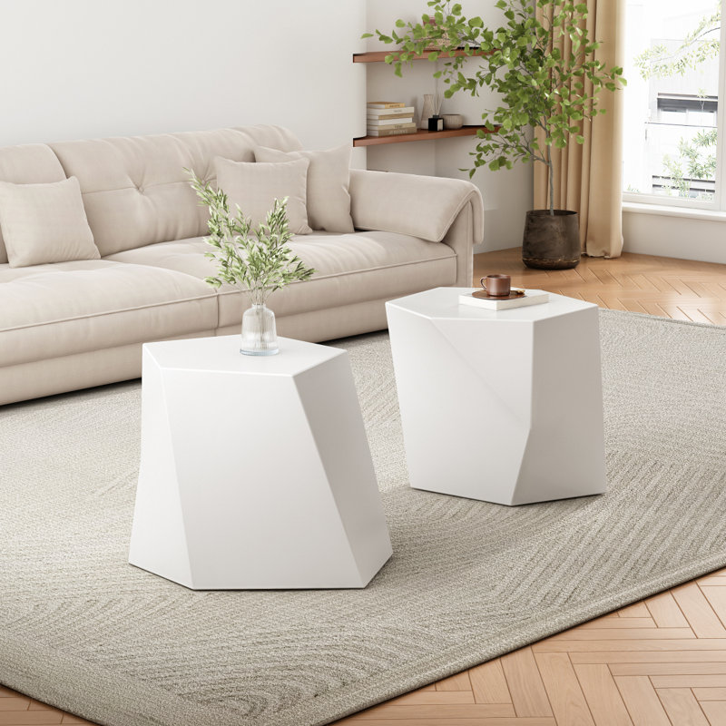MODERN MGO COFFEE TABLE SET, White