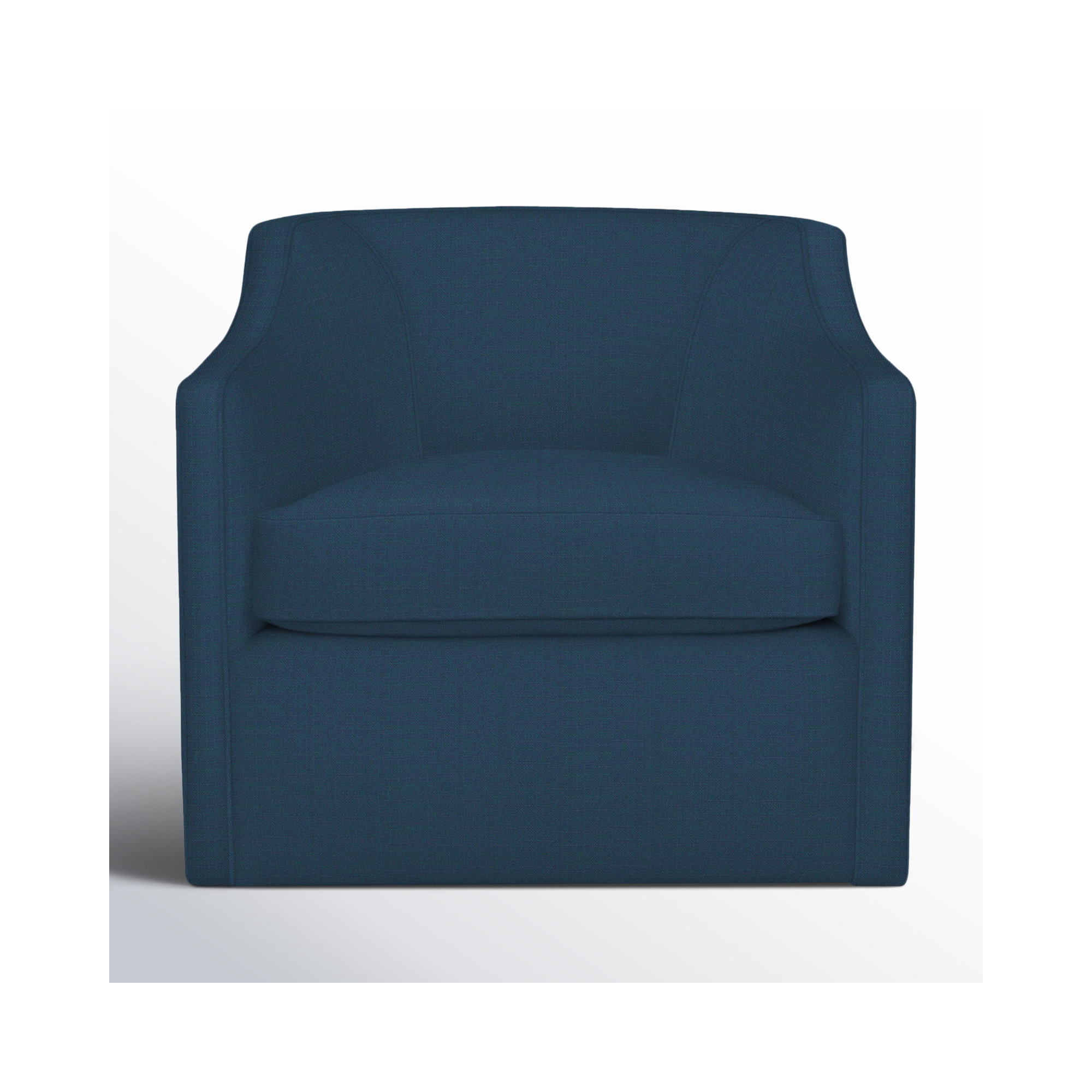 Marietta Upholstered Swivel Armchair, Bayou Midnight Canvas