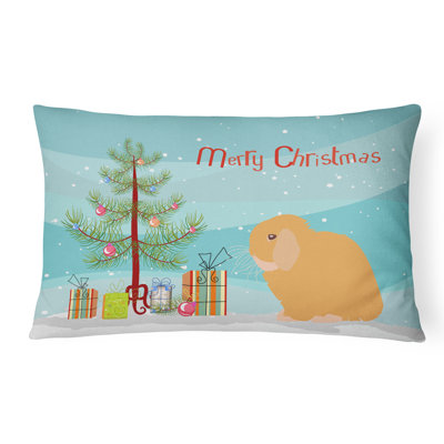  Coussin décoratif intérieur / extérieur Holland Lop Rabbit Christmas