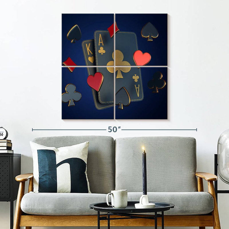 Senne Black King And Ace, 32" H x 32" W