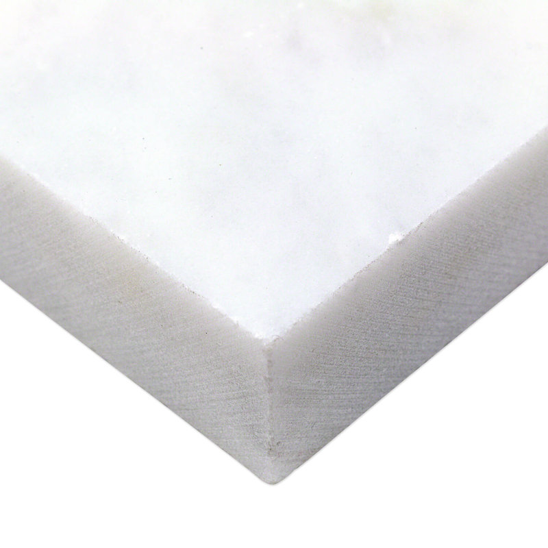White Carrera Marble 4.75" x 12" Polished Tile Trim