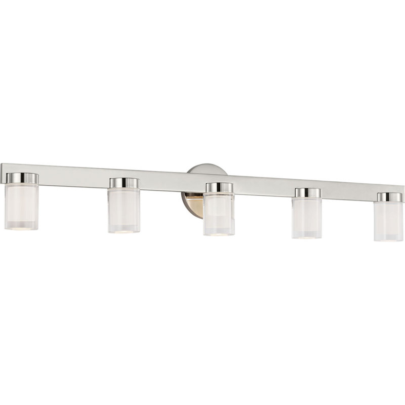 Esfera 5 - Light LED Bath Sconce, Polished Nickel