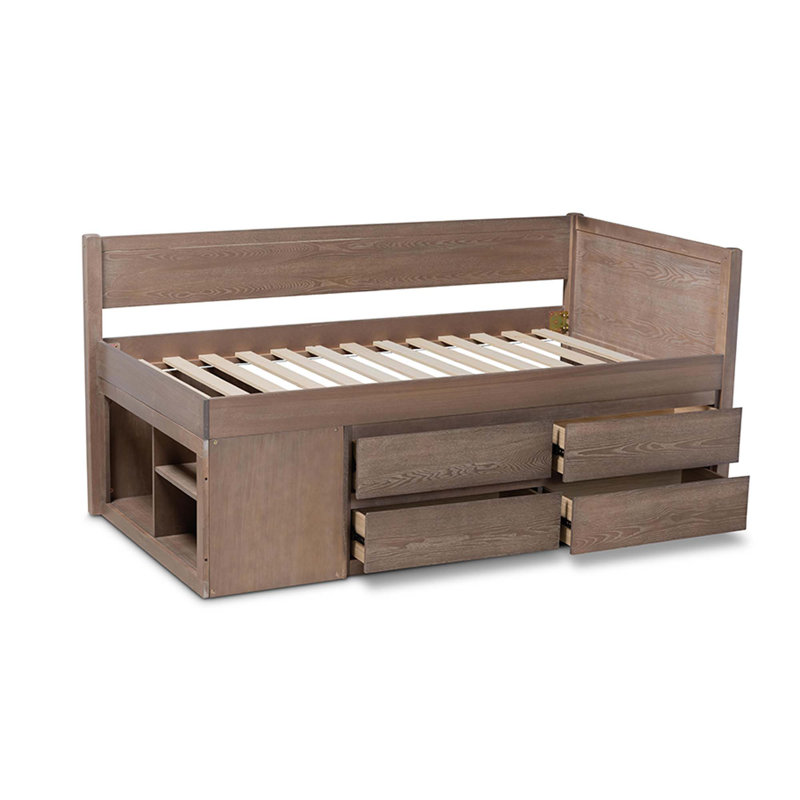 Lit plateforme simple avec rangement Flynt