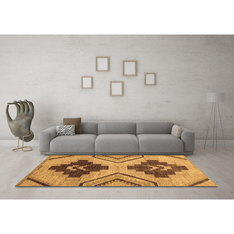 Keondric Southwestern Indoor Rug, Round 4'