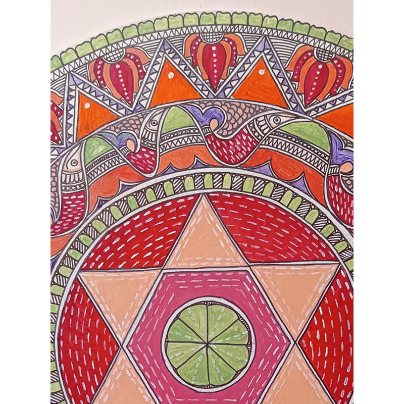 Art de la méditation | Acrylique sur panneau en bois aggloméré | Par Rina Patwa