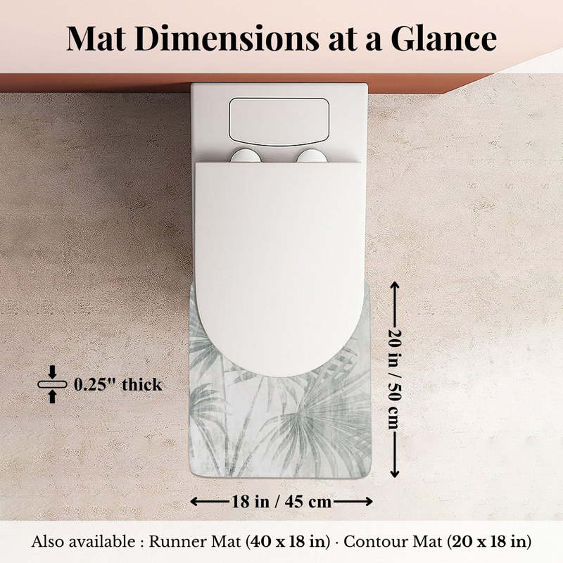 Tapis décoratif pour salle de bain 20 x 18 - Tapis ultra-absorbant à séchage rapide avec envers en caoutchouc antidérapant