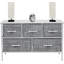 Storage Cube Dresser - Gray White-401422836