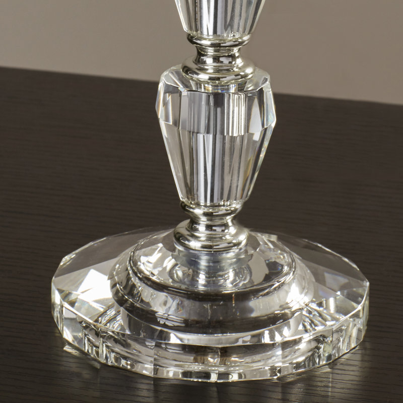 Keya Crystal Table Lamp, White