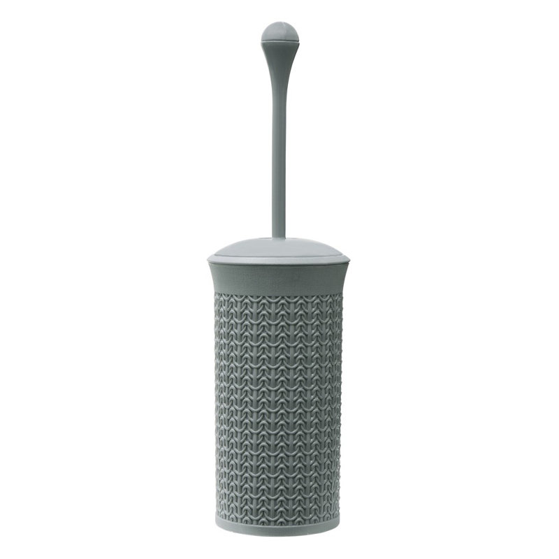  Free-Standing Toilet Brush and Holder, Grey