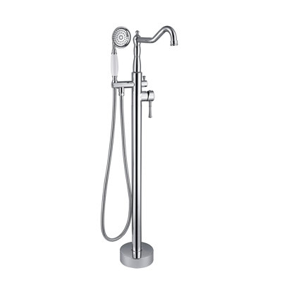 Topcraft Single Handle Floor Mounted Freestanding Tub Faucet with Handheld Shower