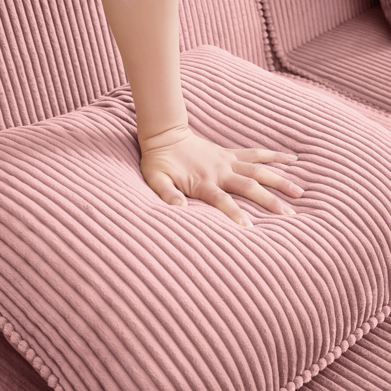 Velours côtelé rose - Facile à assembler, pour plus de confort, détente optimale avec de la mousse, sieste spacieuse, base antidérapante sans assemblage requis, velours côtelé lisse, nuage, lecture, jet amovible