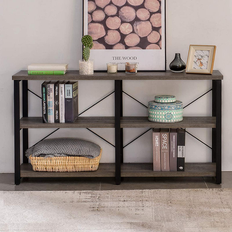 Keedyn Console Table, Gray Oak, 30.1" H x 47.2" W x 11.8" D