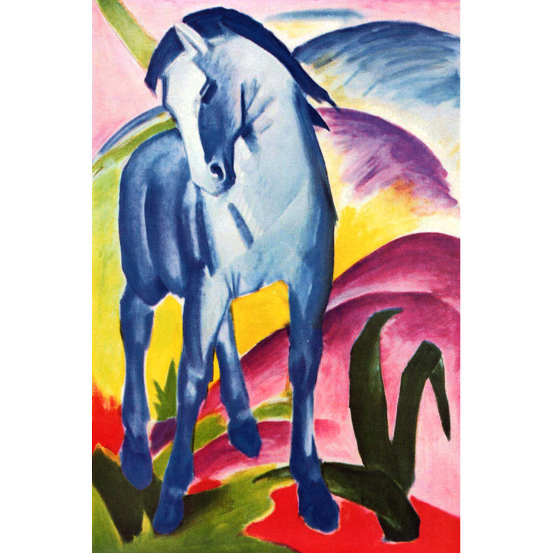 Cheval bleu I IMC-TFA822, H 24 po x l 16 po