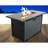 25'' H X 42'' W Outdoor Fire Pit Table In Steel, Black, 50000Btu, Heat , Push Button Ignition, Hidden Fuel Tank For Patio Use Steel Outdoor, Top, Tank, Deck