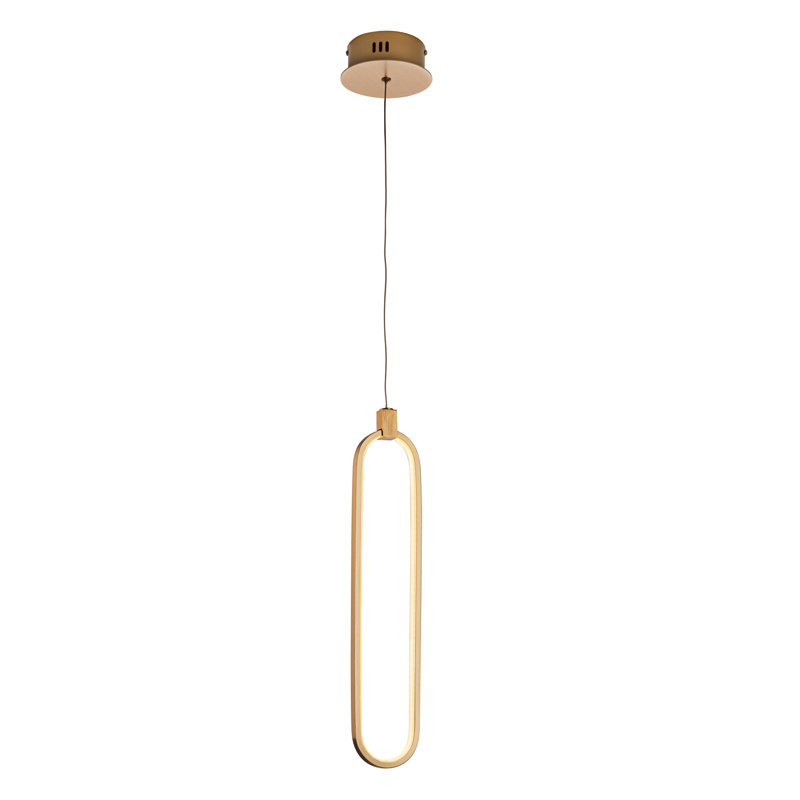 Cadwell 1 - Light LED Unique/Statement Pendant, Gold