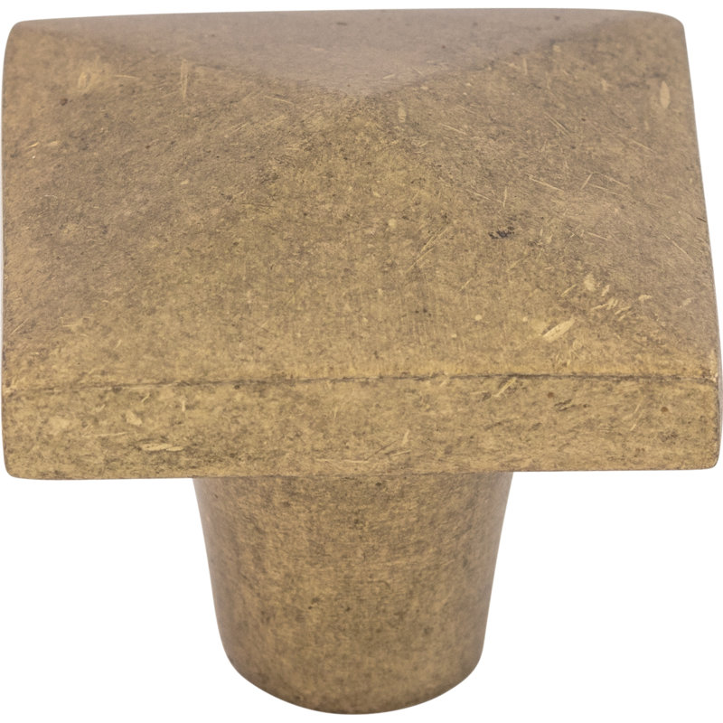 Aspen 3/4" Length Square Knob, Light Bronze, 1 1/2" Length