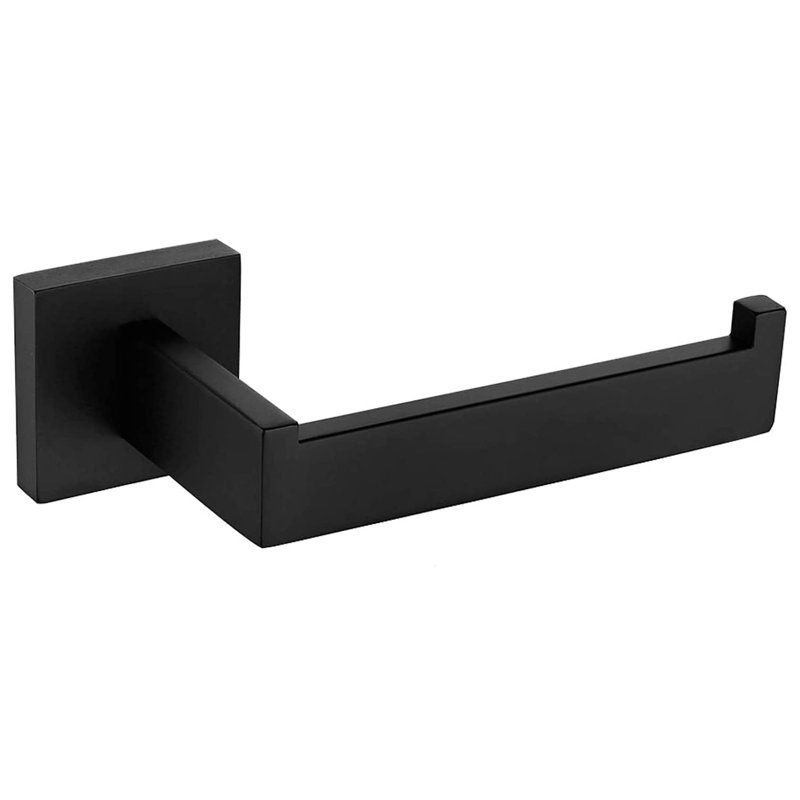 Wall Mount Toilet Paper Holder Bathroom Hardware, Matte Black