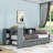 Wooden Daybed with Trundle, Shelves and Charging Station-1077538683-1077538661