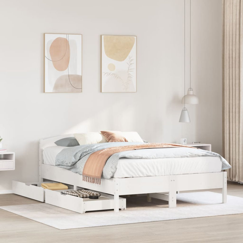 Middelburg Solid Wood Storage Bed, Small Double (4')