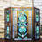 Tiffany Style 3 Piece Folding Stained Glass Fireplace Screen 40"W