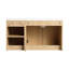 Meuble-lavabo flottant simple 36 po avec lavabo en résine, meuble-lavabo mural 3 portes et 1 tablette réglable-116532160
