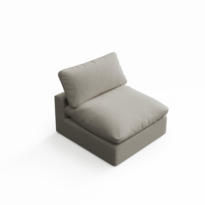 Cloud Sofa Modular Middle Seat, Light Gray