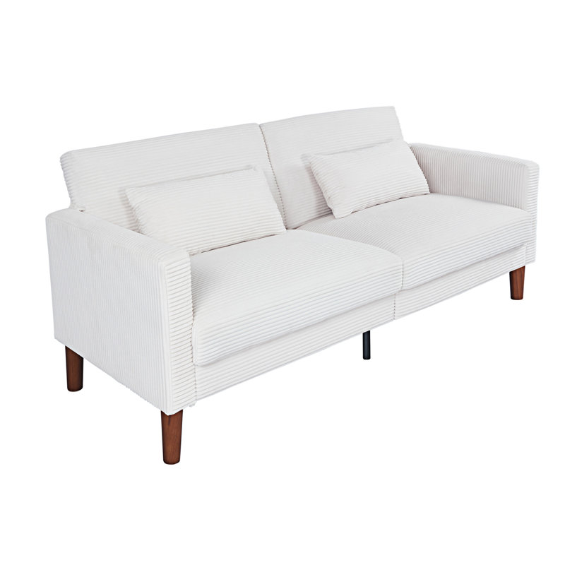 Canapé-lit rembourré Corduroy, Beige