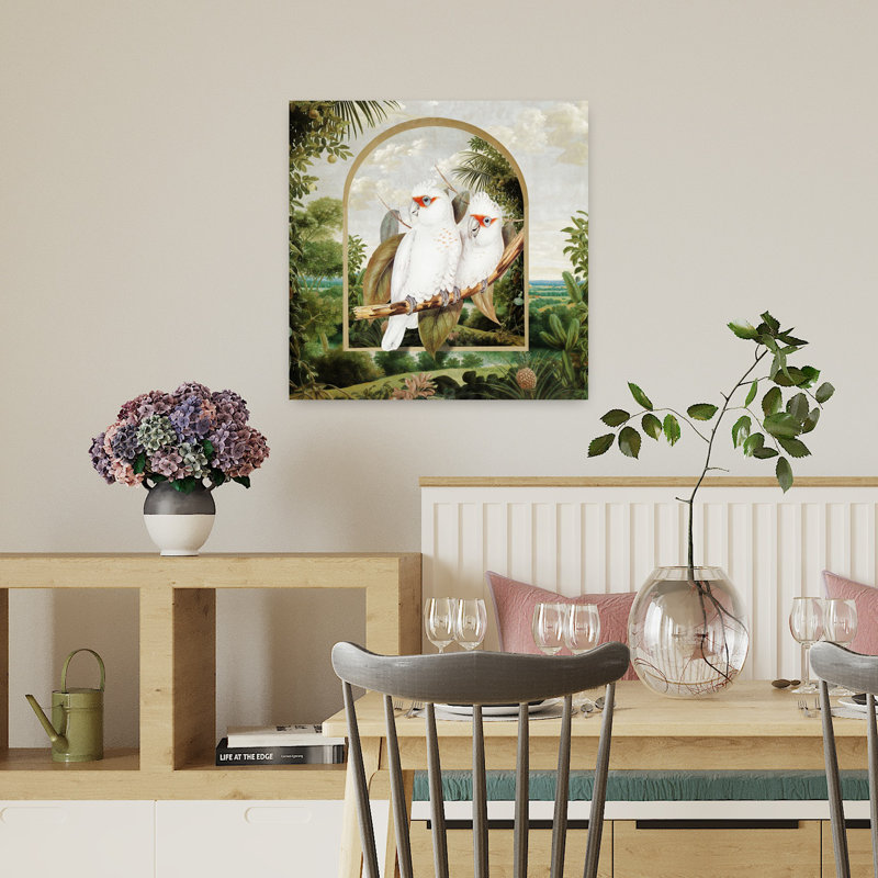 Art contemporain contemporain, oiseau abstrait, paysage contemporain, H 18 po x l 18 po