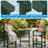 Adirondack Bar Table & 2 Chairs Set, 3-Piece Outdoor Bar Height Stool Set for Patio, Garden & Poolside - Green-2033036099-2033036096