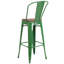 Tabouret de bar ou de comptoir en métal Marian avec dossier et siège en bois Marian-2101696415-2101696429-2127243145