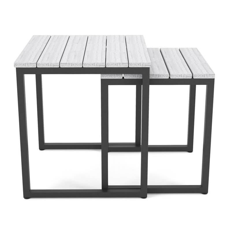 Townsend Nesting Side Table Set, Gray