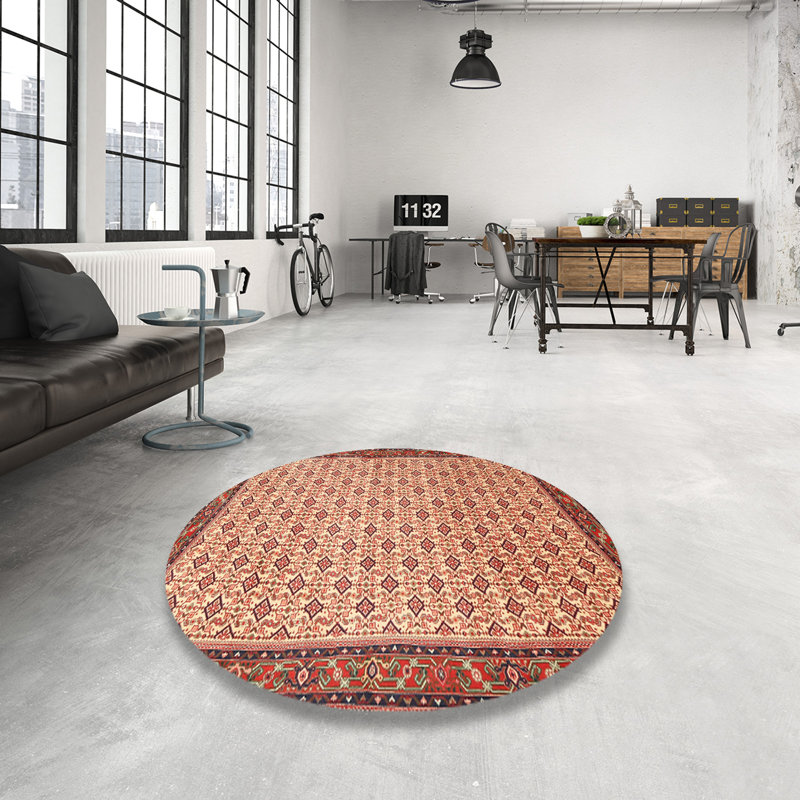 Tapis traditionnel rouge / beige Artem, Rond 5 pi